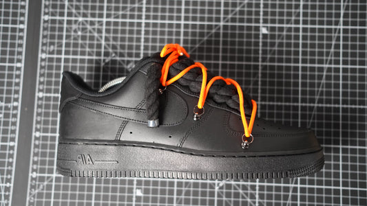 Custom Nike AF1 Black “ROPE LACES” Dunk Orange