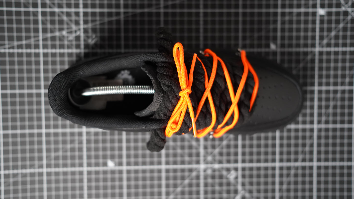Custom Nike AF1 Black “ROPE LACES” Dunk Orange