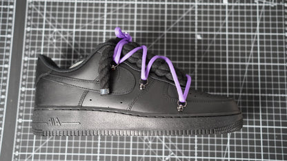 Custom Sneakers Schwarz “ROPE LACES” Dunk Purple