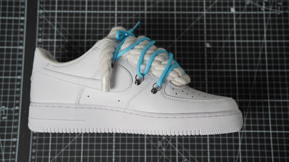 Custom Sneakers Weiß “ROPE LACES” Dunk Blau #2