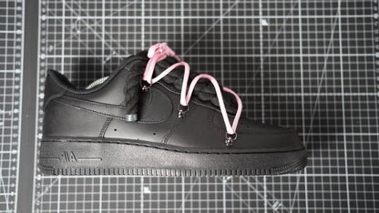 Custom Sneakers Schwarz “ROPE LACES” Dunk Pink #1