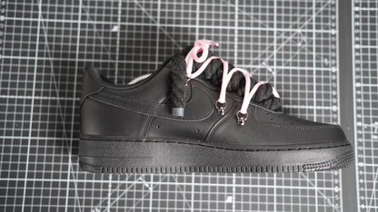 Custom Sneakers Schwarz “ROPE LACES” Dunk Pink #1