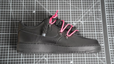 Custom Nike AF1 Black “ROPE LACES” Dunk Pink #2