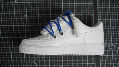 Custom Sneakers Weiß “ROPE LACES” Dunk Blau #1