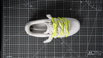 Custom Sneakers Weiß “ROPE LACES” Dunk Lime Green