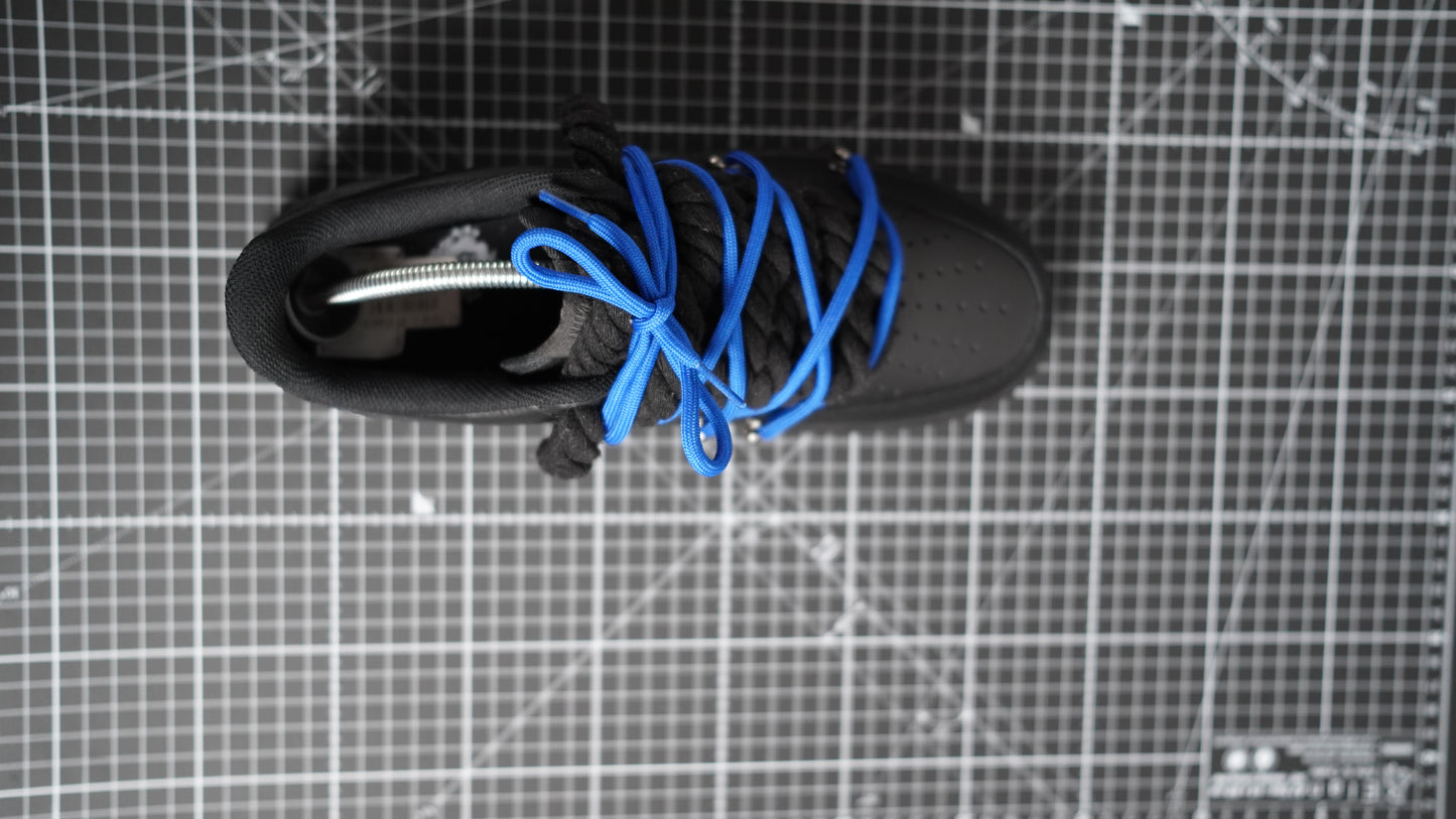 Custom Nike AF1 Black “ROPE LACES” Dunk Blau #1