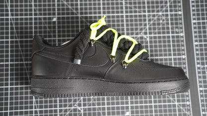 Custom Sneakers Black “ROPE LACES” Dunk Lime Green