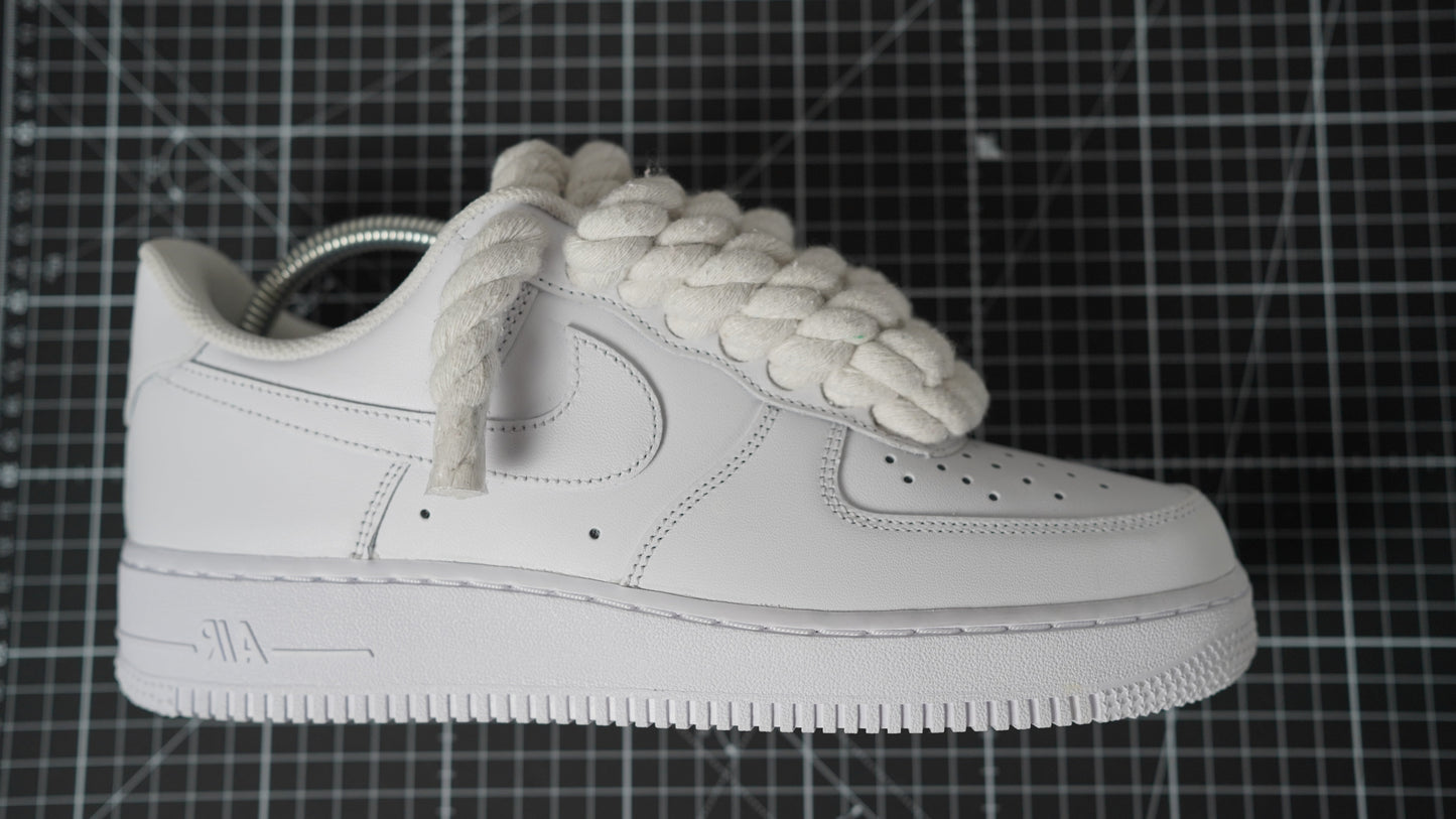 Custom Nike AF1 Weiß “Rope Laces”