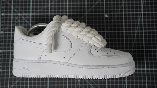 Custom Nike AF1 Weiß “Rope Laces”
