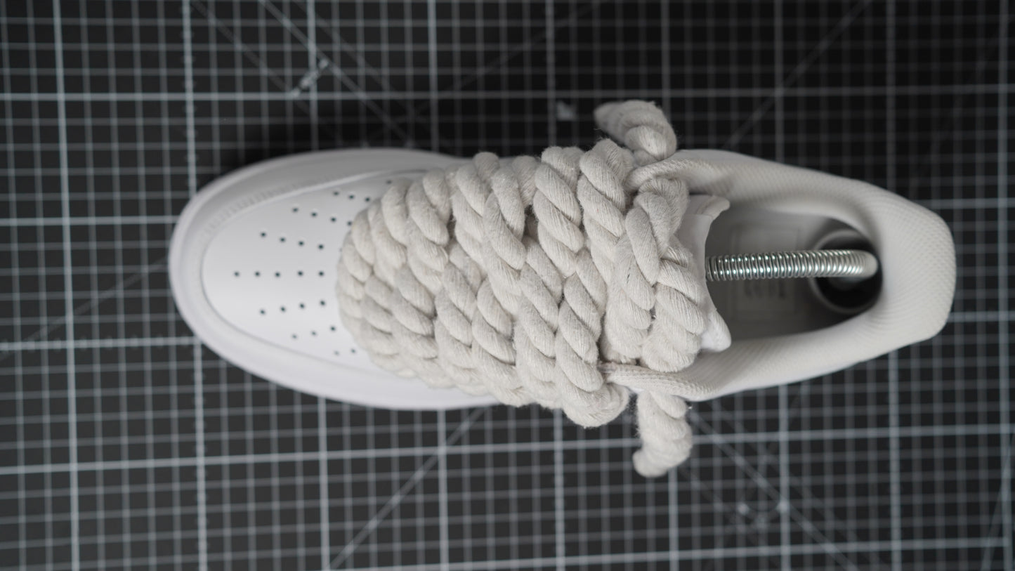 Custom Nike AF1 Weiß “Rope Laces”