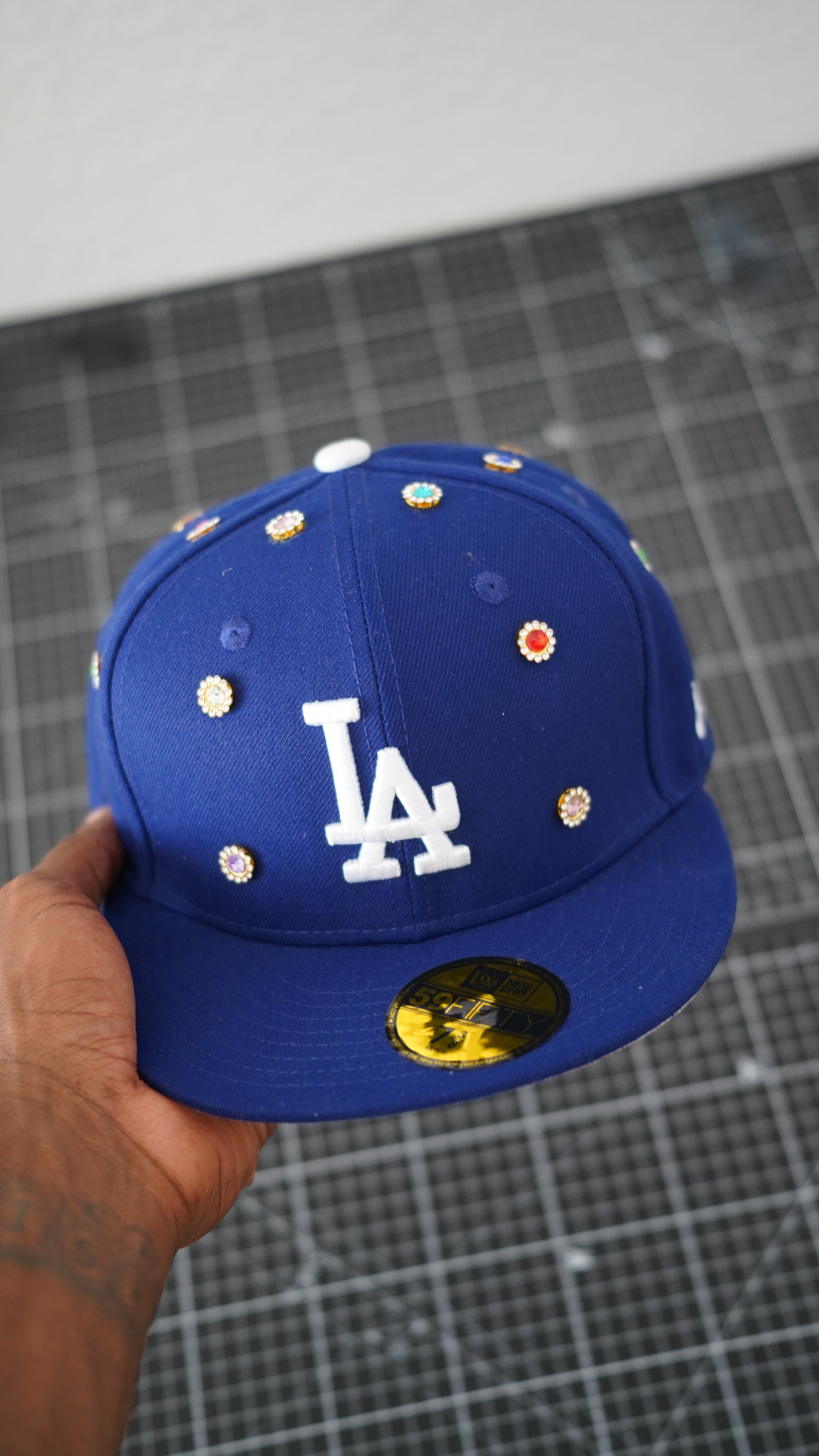 Custom-Fitted Caps “Blue“ Midnight Gems