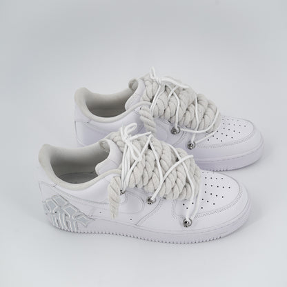 Custom Sneakers '' Rope Laces '' Thorns White