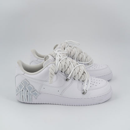 Custom Sneakers '' Rope Laces '' Thorns White