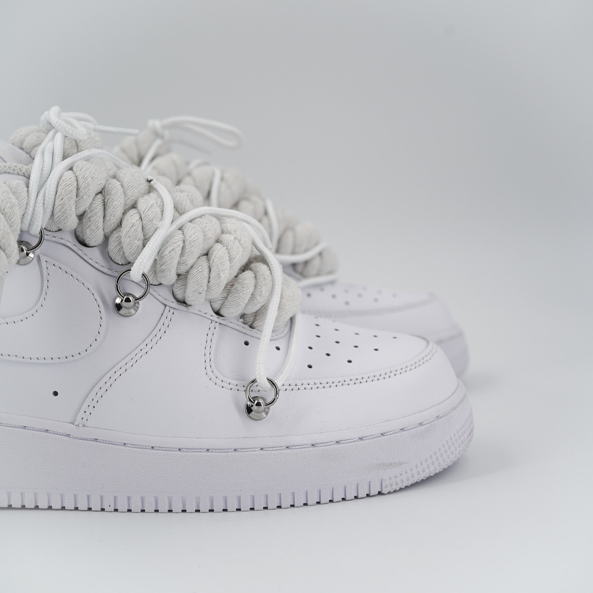 Custom Sneakers '' Rope Laces '' Thorns White