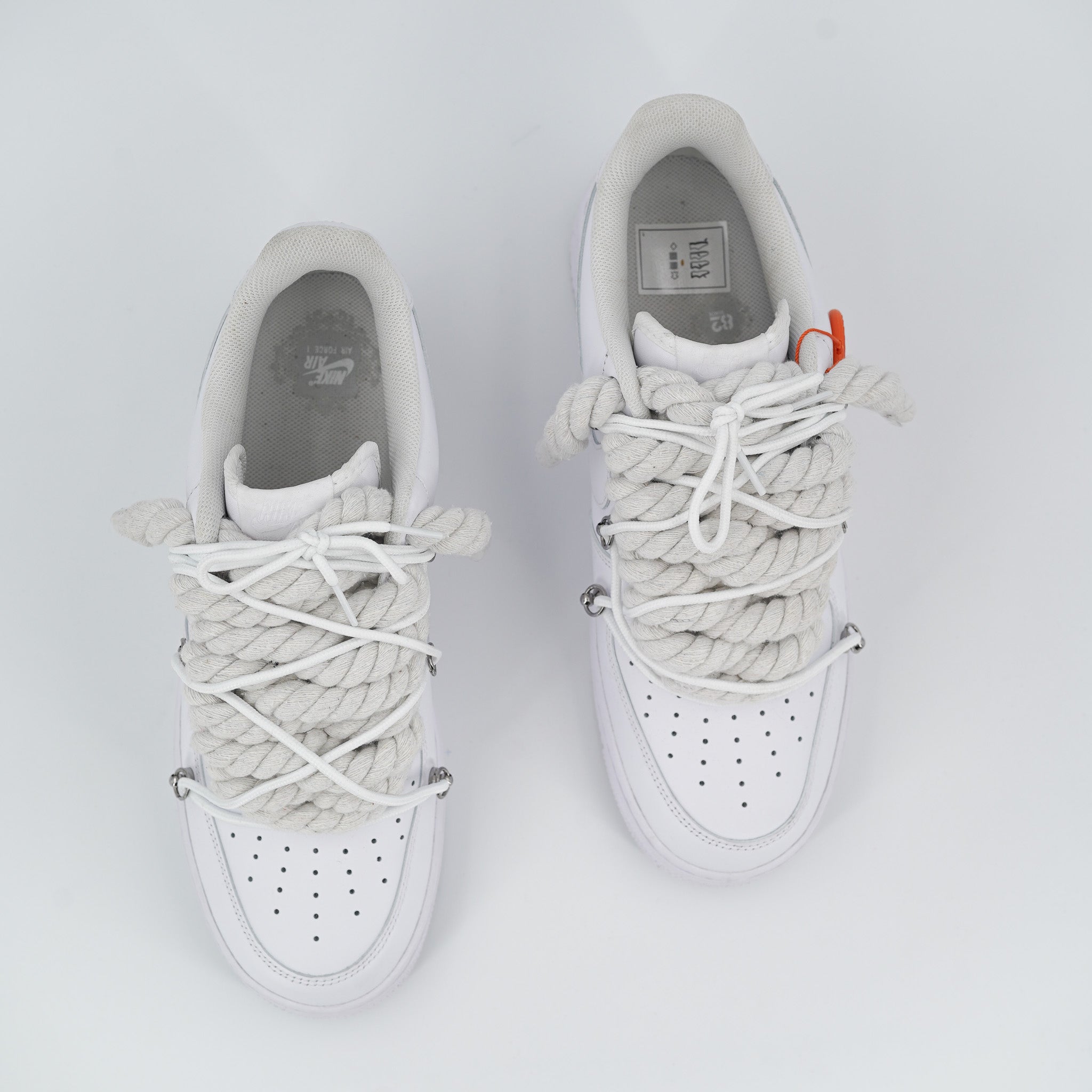 Custom Sneakers '' Rope Laces '' Thorns White