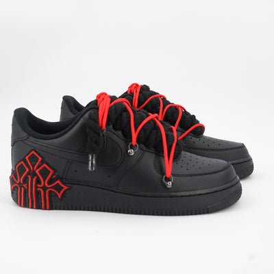 Custom Sneakers '' Rope Laces '' Thorns Red