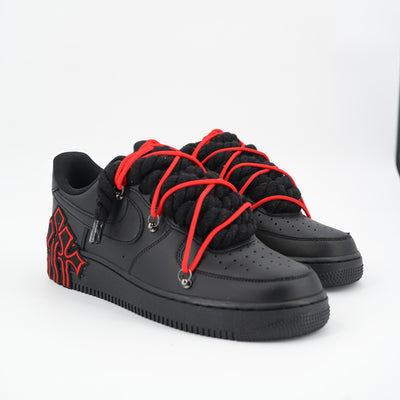 Custom Sneakers '' Rope Laces '' Thorns Red