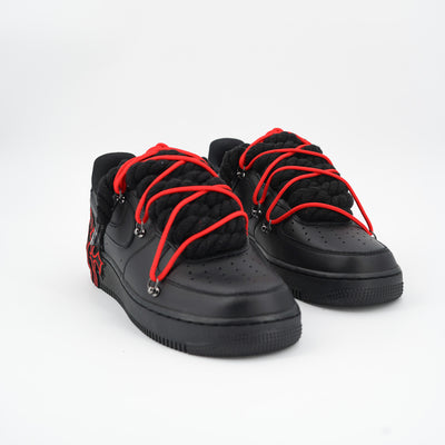 Custom Sneakers '' Rope Laces '' Thorns Red