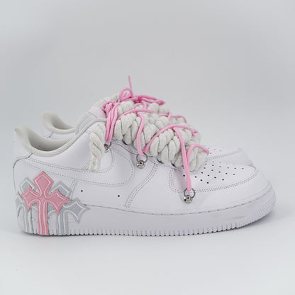 Custom Sneakers '' Rope Laces '' Thorns Pink