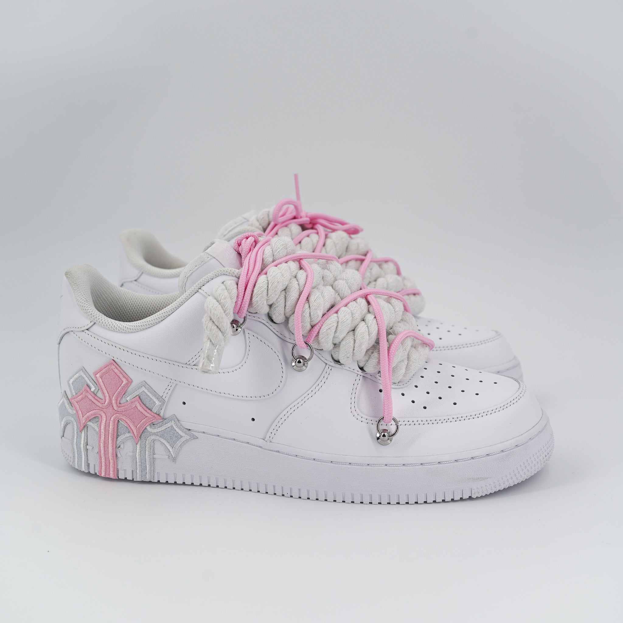 Custom Sneakers '' Rope Laces '' Thorns Pink