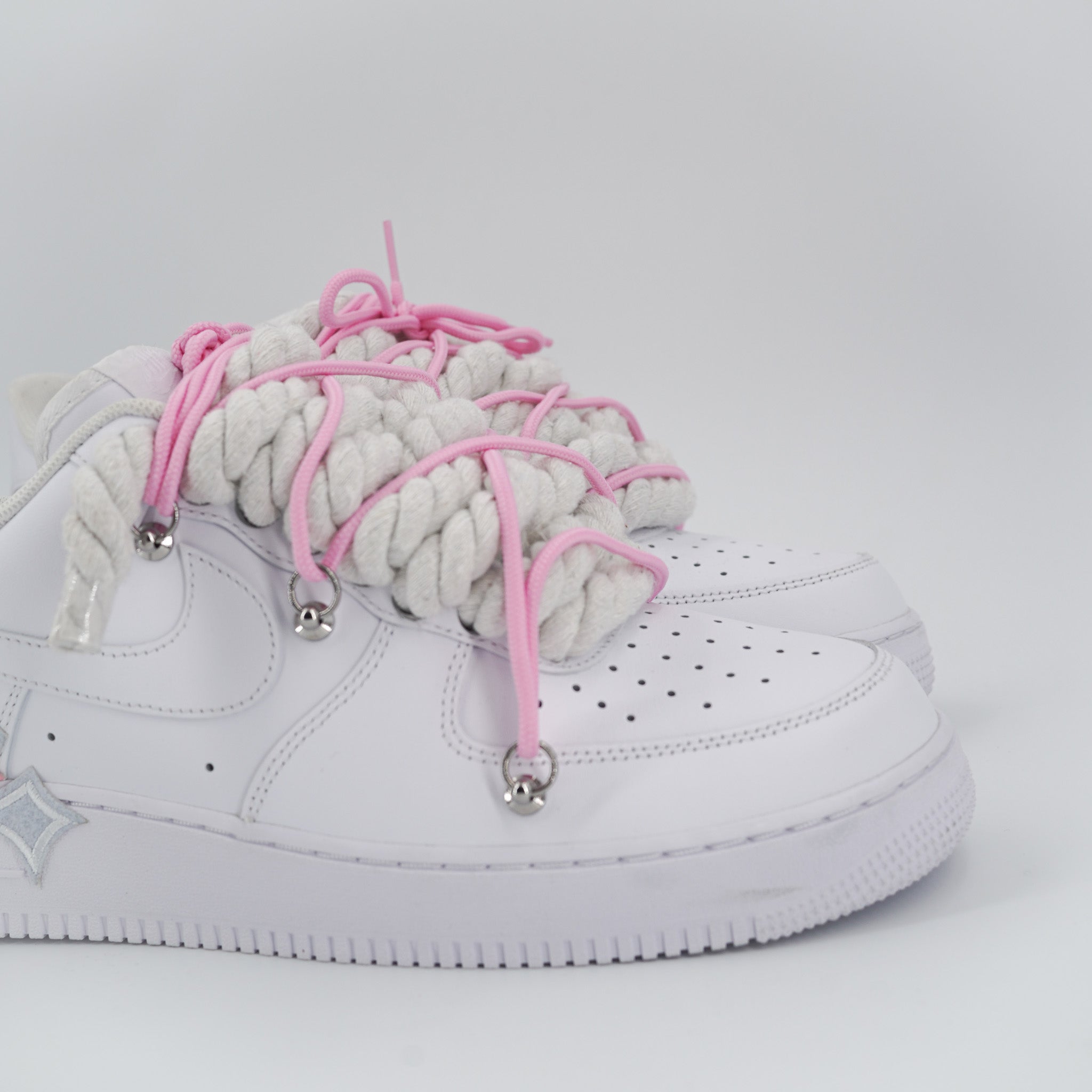 Custom Sneakers '' Rope Laces '' Thorns Pink