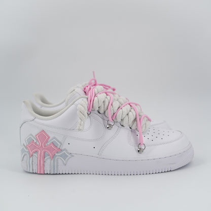 Custom Sneakers '' Rope Laces '' Thorns Pink
