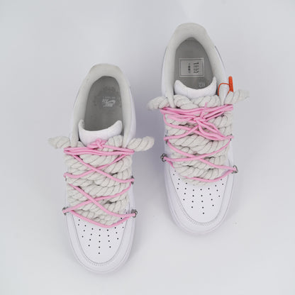 Custom Sneakers '' Rope Laces '' Thorns Pink