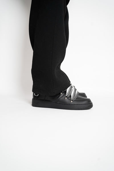 Custom Sneakers Black love stride ,, Lanvin Laces ''Black / White