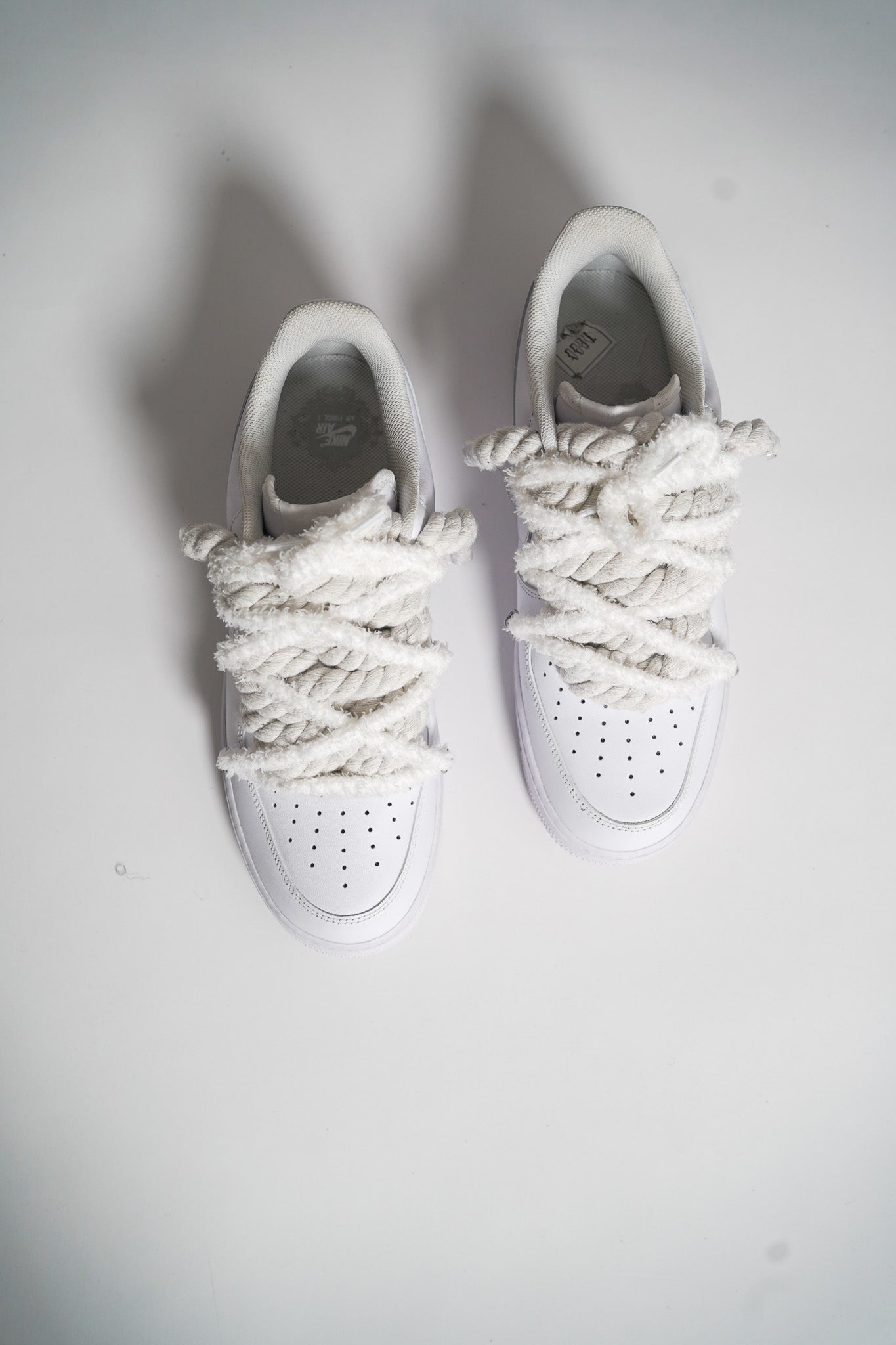 Custom Sneakers '' Rope Laces '' Thorns White Extra Laces White