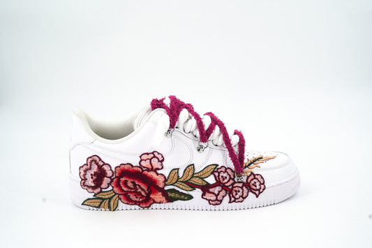 Custom Nike AF1 White “ROPE LACES” Whine Parfait