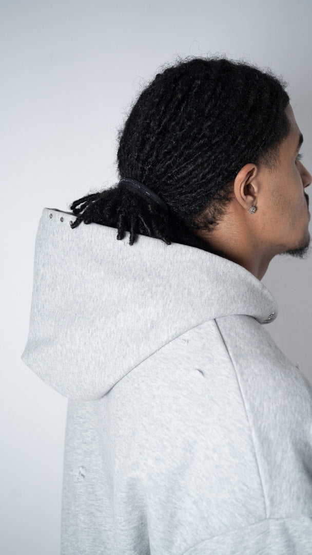 Custom Lined Zip Hoodie Gray 500g