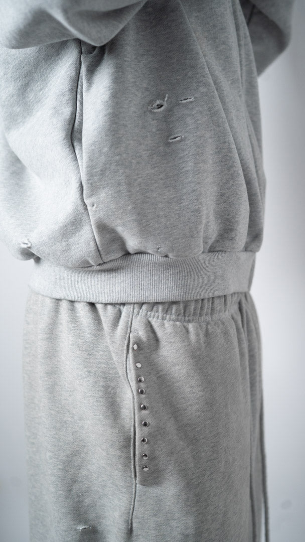 Custom Lined Zip Hoodie Gray 500g