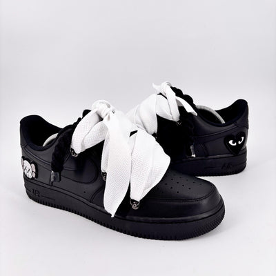 Custom Nike AF1 Black ,, Lanvin Laces '' White