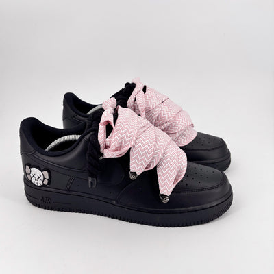 Custom Nike AF1 Black ,, Lanvin Laces '' Pink