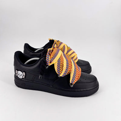 Custom Nike AF1 Black ,, Lanvin Laces '' Yellow