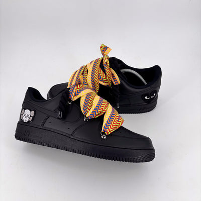Custom Nike AF1 Black ,, Lanvin Laces '' Yellow