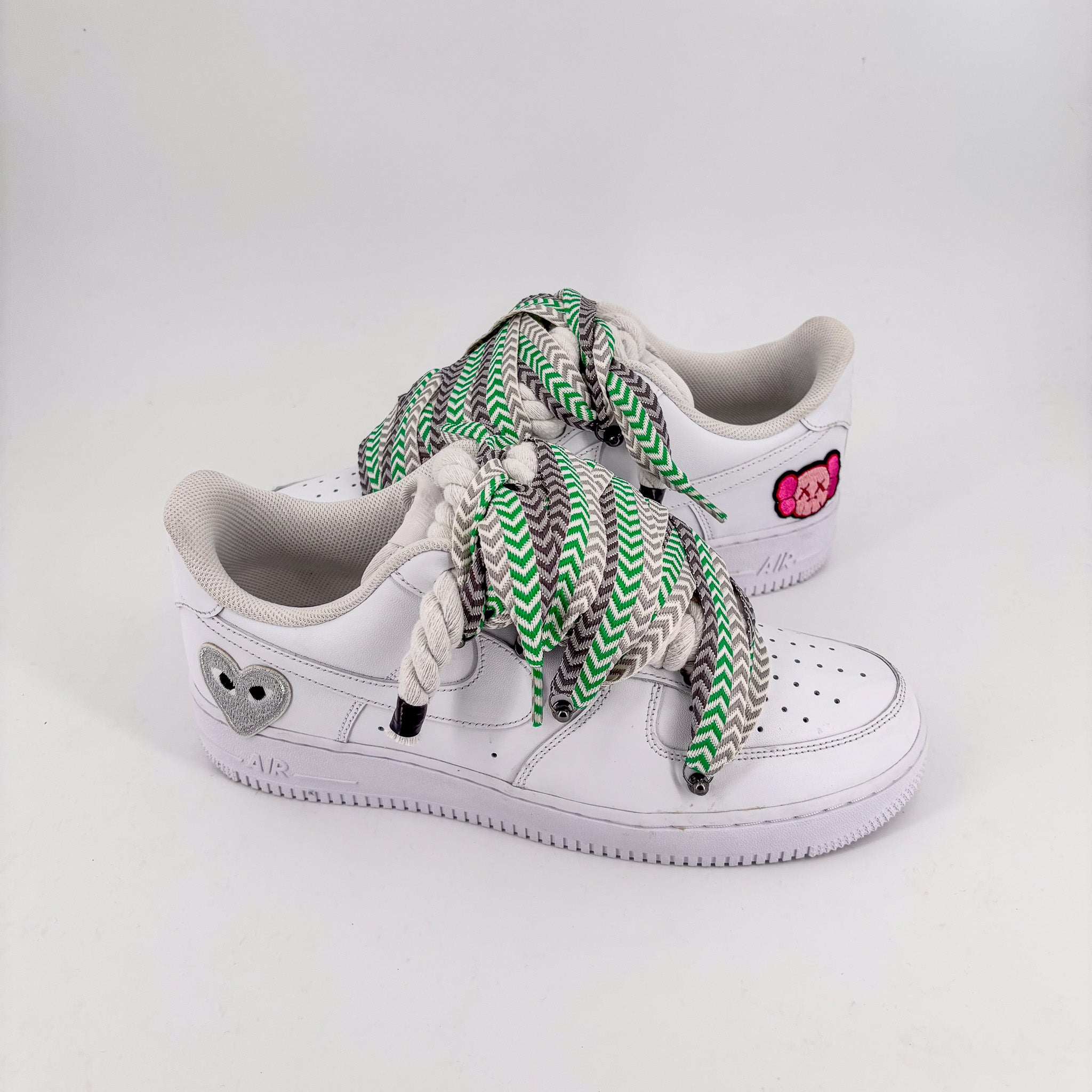 Custom Nike AF1 White ,, Lanvin Laces ''Green