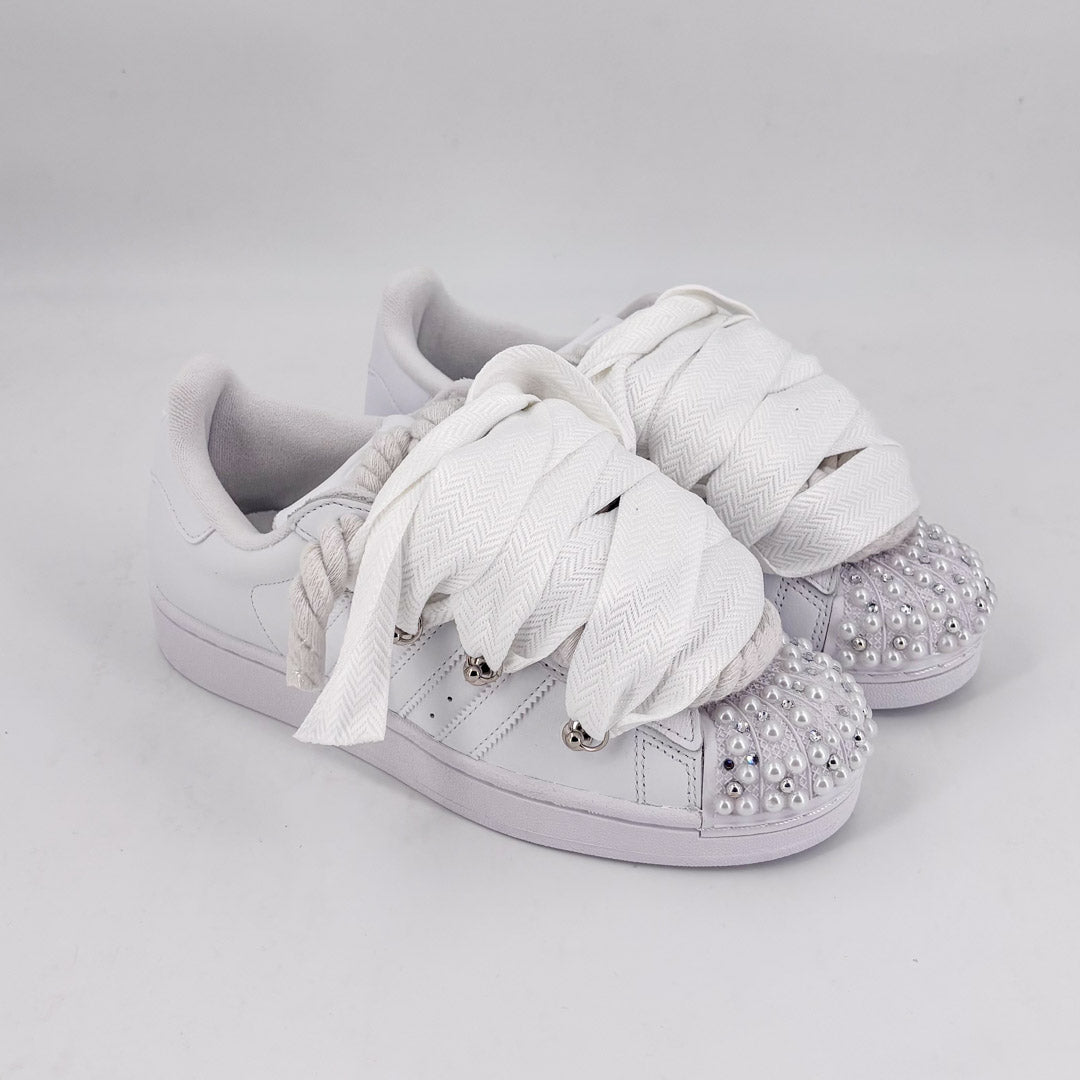 Custom Sneakers Superstar White Lanvin White