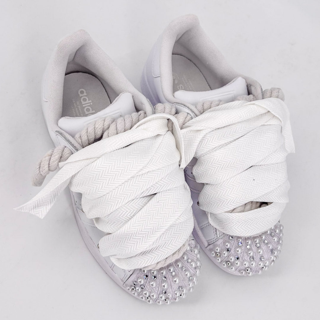 Custom Sneakers Superstar White Lanvin White