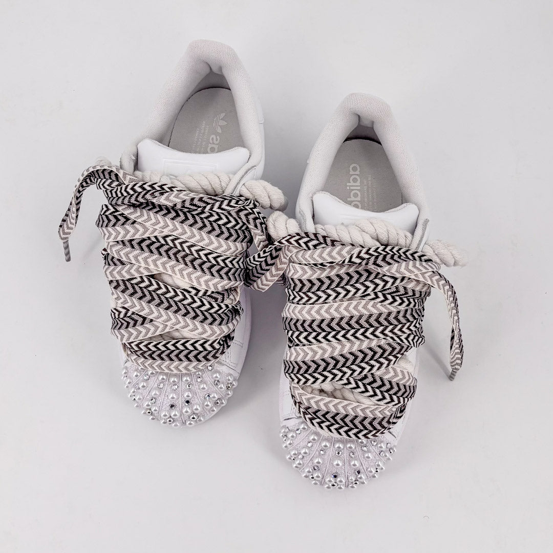 Custom Sneakers Superstar White / Black Lanvin