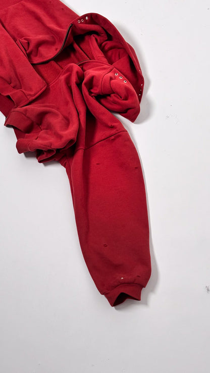 Custom Lined Zip Hoodie Brick Red 500g