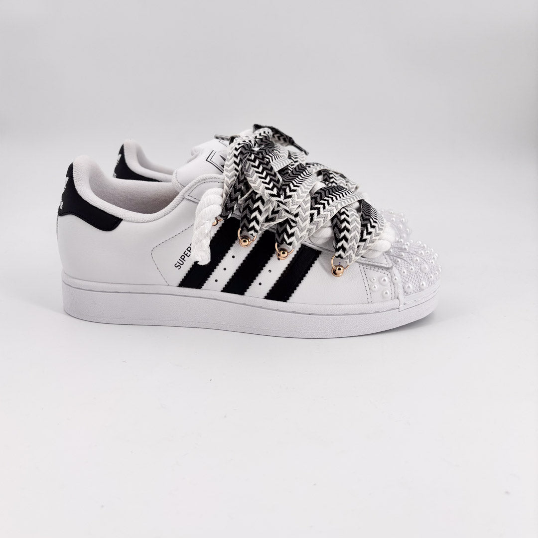 Custom Sneakers Superstar White Lanvin