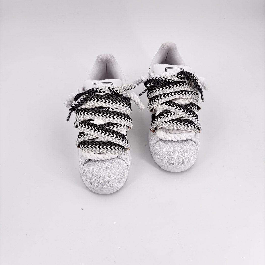 Custom Sneakers Superstar White Lanvin