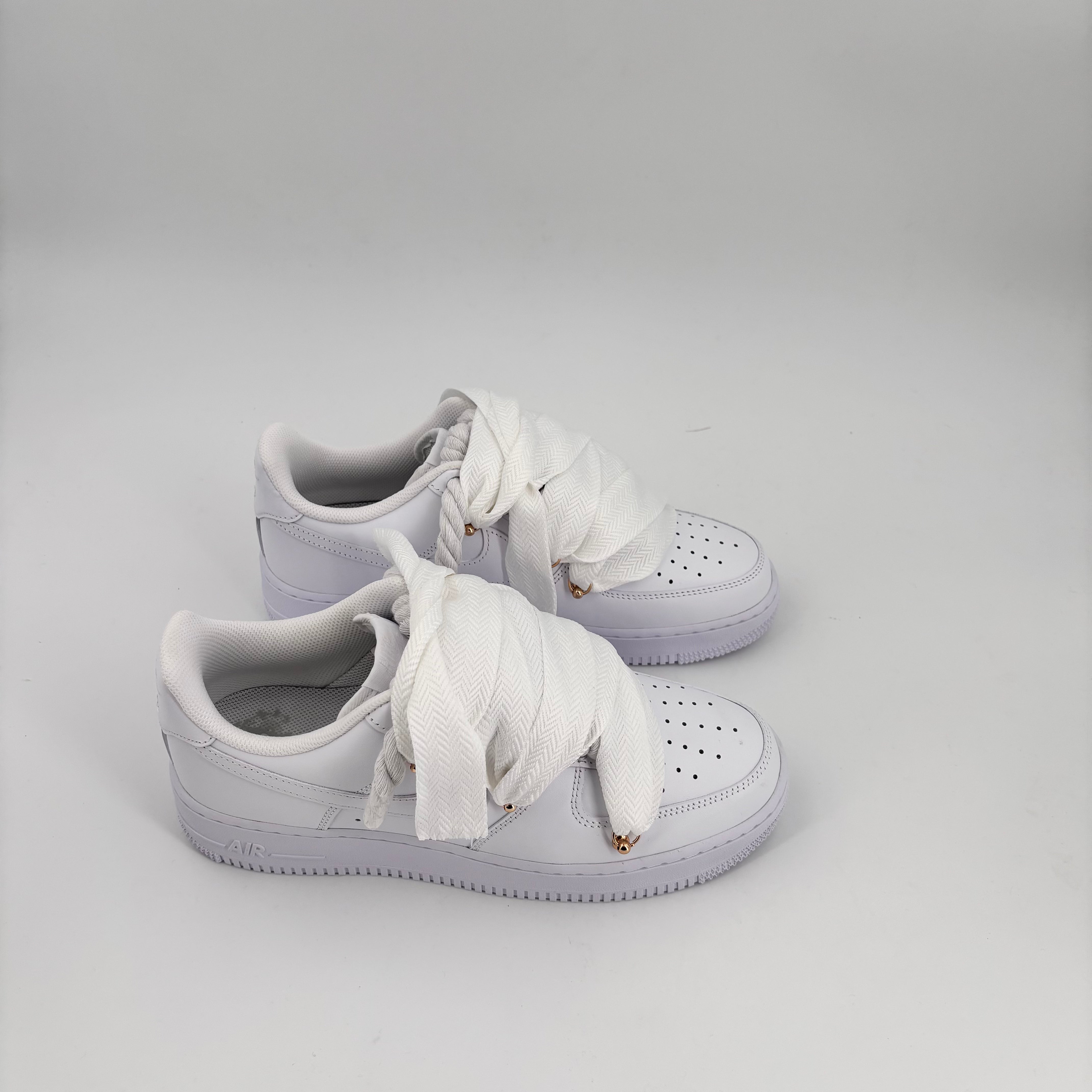 Custom Nike AF1 Weiß ,, Lanvin Laces '' White