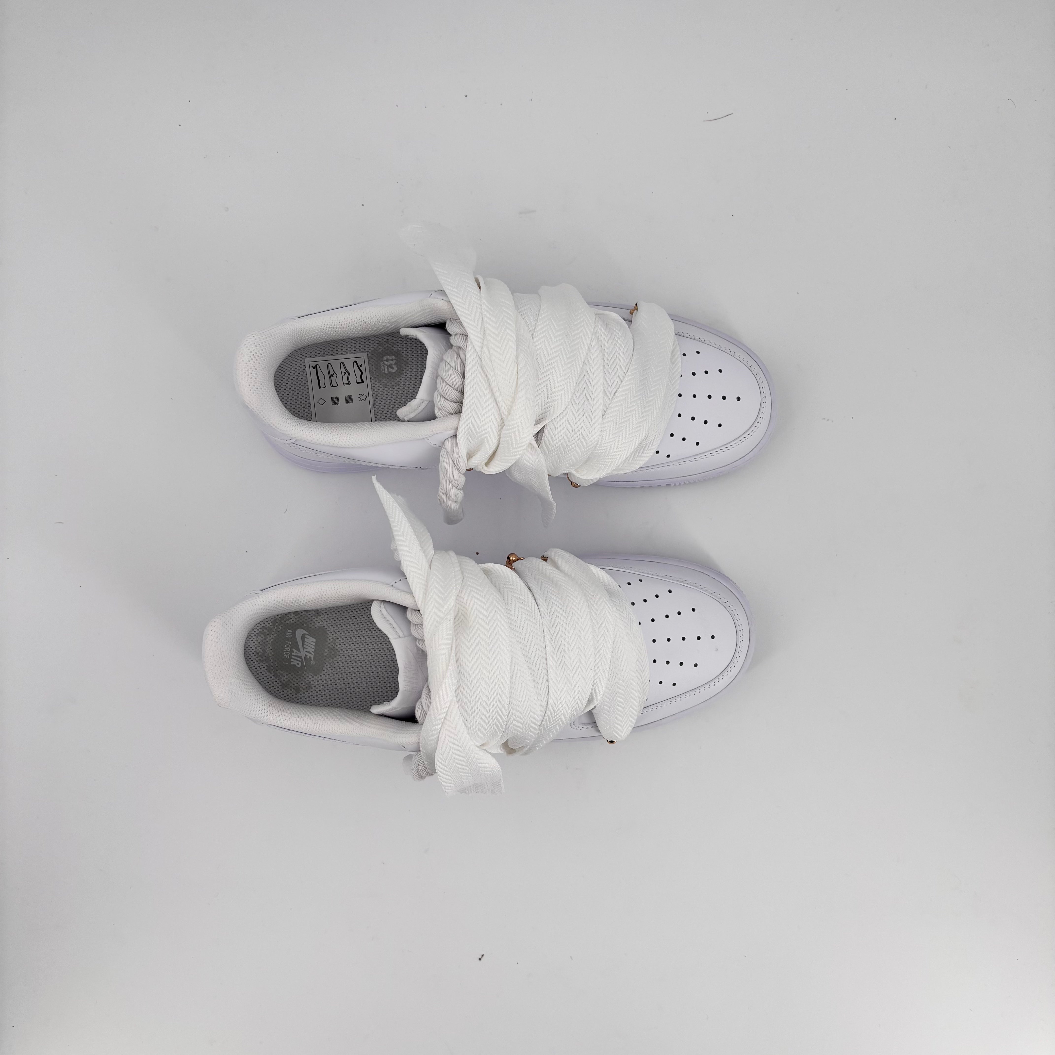 Custom Nike AF1 Weiß ,, Lanvin Laces '' White