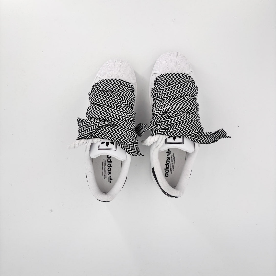 Custom Sneakers Superstar White Lanvin Black/White