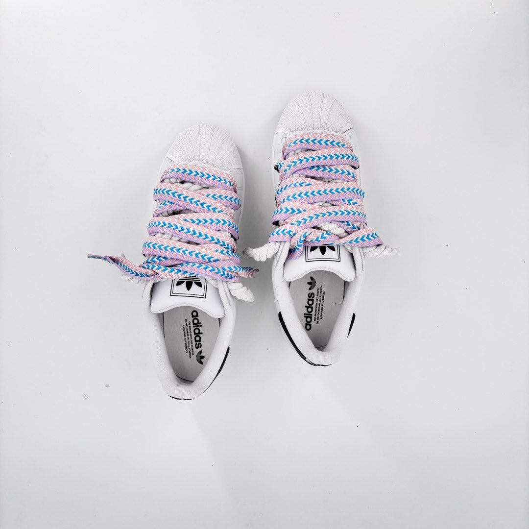 Custom Sneakers Superstar White Lanvin Creme