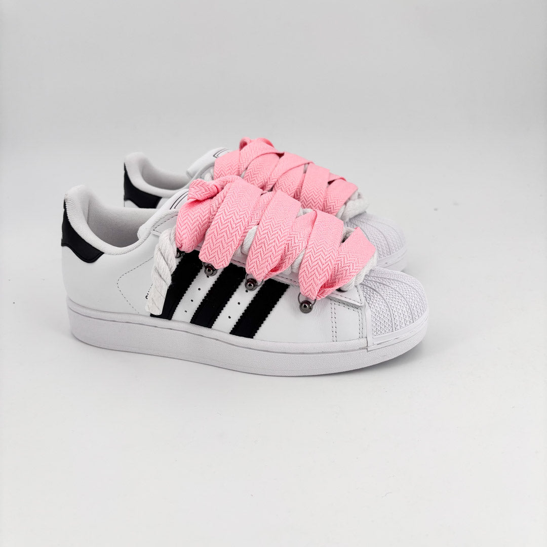 Custom Sneakers Superstar White Lanvin Pink