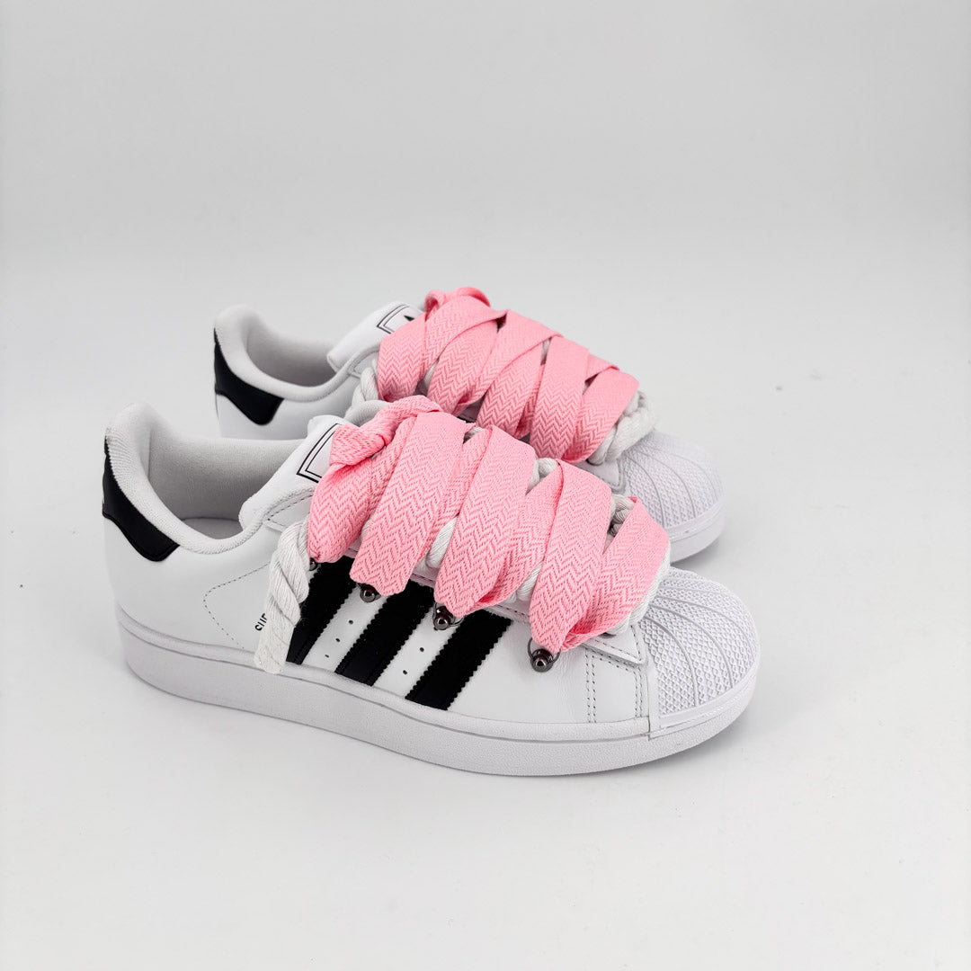 Custom Sneakers Superstar White Lanvin Pink