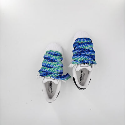 Custom Sneakers Superstar White Lanvin Blue